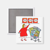 Funny Diet Reminder Cartoon Kitchen Magneet (Voorkant / Achterkant)
