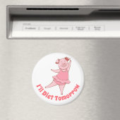 Funny Diet Tomorrow Magnet (Insitu (Vaatwasser))