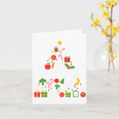 Funny Dietitian Christmas Tree Lights Womens Mens  Kaart (Gele Bloem)