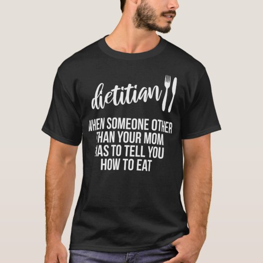 Funny Dietitian Design How to Eat RD Registered Di T-shirt (Voorkant)