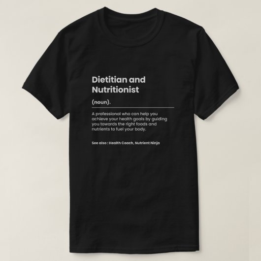 Funny Dietitian en Nutritionist T-shirt (Design voorkant)