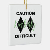 Funny Difficult Double Black Diamond Keramisch Ornament (Rechts)