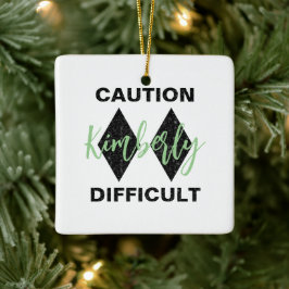 Funny Difficult Double Black Diamond Keramisch Ornament