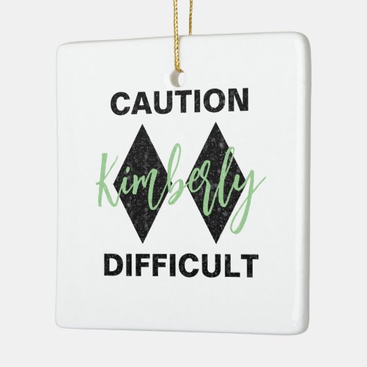 Funny Difficult Double Black Diamond Keramisch Ornament (Links)