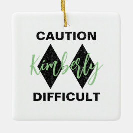 Funny Difficult Double Black Diamond Keramisch Ornament