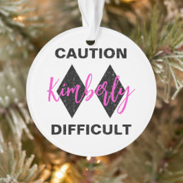 Funny Difficult Double Black Diamond Ornament