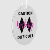 Funny Difficult Double Black Diamond Ornament (voorkant)