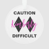 Funny Difficult Double Black Diamond Ornament (achterkant)