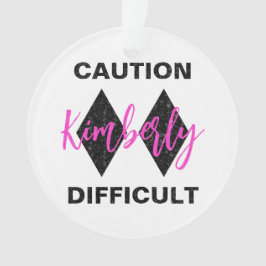 Funny Difficult Double Black Diamond Ornament