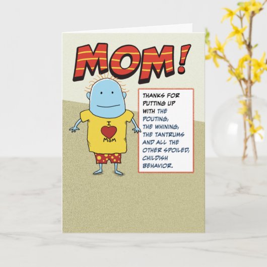 Funny Dig bij pap Moederdag Kaart (Gele Bloem)