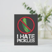 Funny Dill Cucumber Hater Humor ik haat Pickles Briefkaart (Staand voorkant)