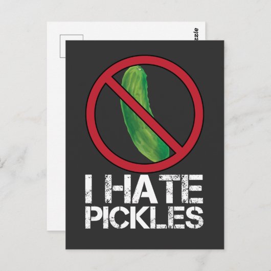 Funny Dill Cucumber Hater Humor ik haat Pickles Briefkaart (Voorkant / Achterkant)