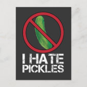 Funny Dill Cucumber Hater Humor ik haat Pickles Briefkaart (Voorkant)
