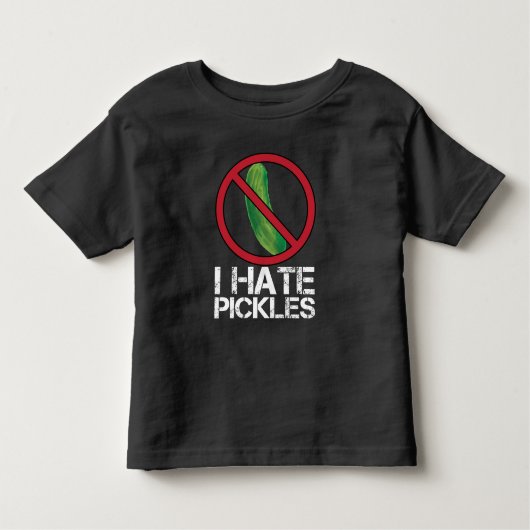 Funny Dill Cucumber Hater Humor ik haat Pickles Kinder Shirts (Voorkant)