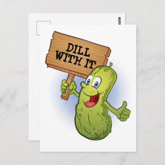 Funny Dill Pickle Pun Briefkaart (Voorkant / Achterkant)