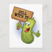 Funny Dill Pickle Pun Briefkaart (Voorkant)