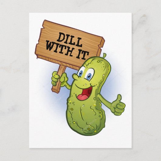 Funny Dill Pickle Pun Briefkaart (Voorkant)