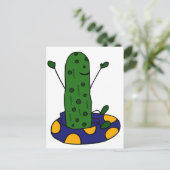 Funny Dill Pickle tubing Briefkaart (Staand voorkant)
