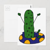Funny Dill Pickle tubing Briefkaart (Voorkant / Achterkant)