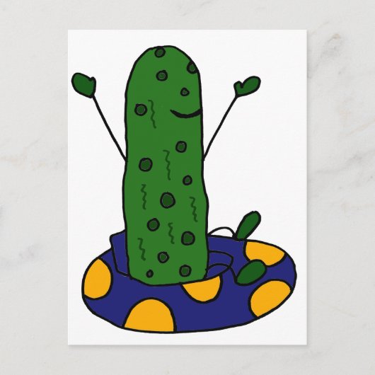 Funny Dill Pickle tubing Briefkaart (Voorkant)
