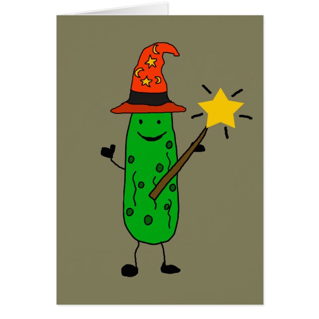 Funny Dill Pickle Wizard en Magic Wand (Voorkant)