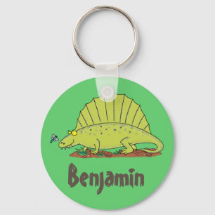 Funny dimetrodon dinosaur illustration cartoon sleutelhanger