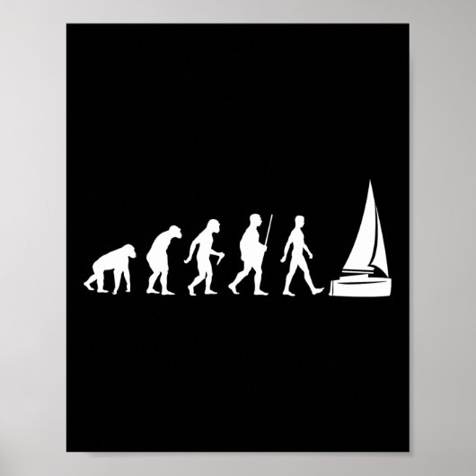 Funny Dinghy Sailing Sailboat Tee Sail Boat Racing Poster (Voorkant)