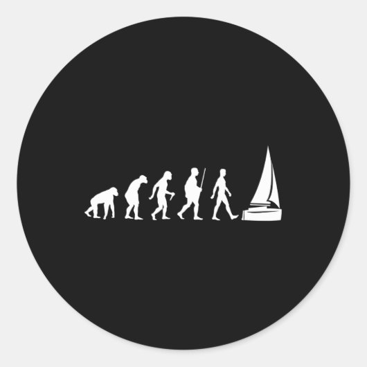 Funny Dinghy Sailing Sailboat Tee Sail Boat Racing Ronde Sticker (Voorkant)