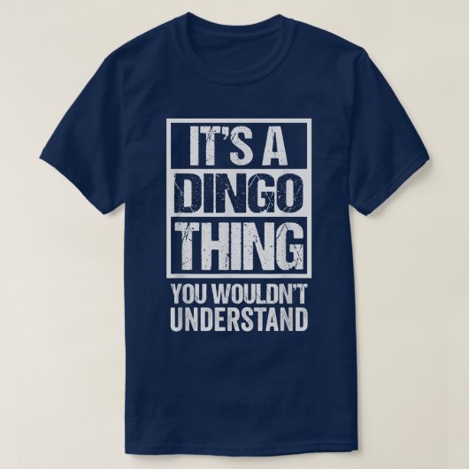 Funny Dingo Parent citeert zijn een Jargon Dingt D T-shirt (Design voorkant)