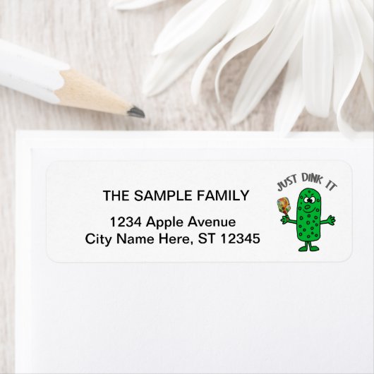 Funny Dink het gewoon met Pickle die Pickleball sp Etiket (Insitu)