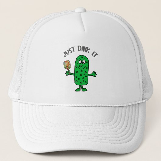 Funny Dink het gewoon met Pickle die Pickleball sp Trucker Pet (Voorkant)