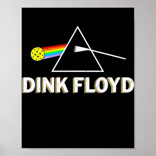 Funny Dink Player  Retro Pickleball Mannen Poster (Voorkant)