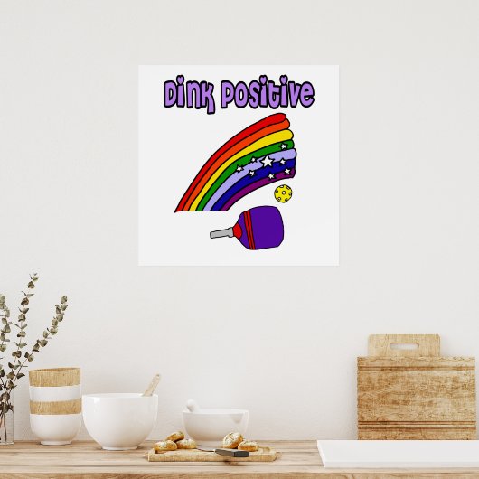 Funny Dink Positieve Pickleball Sports Pun Poster (Keuken)
