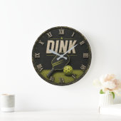 Funny Dink Rustic Vintage Pickleball Grote Klok (Huis)