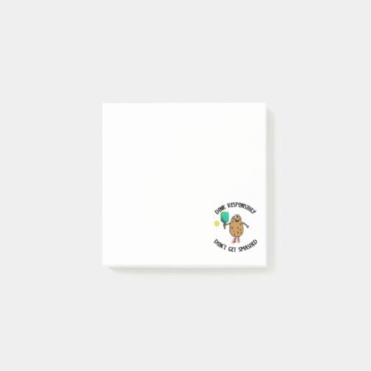 Funny Dink verantwoordelijk voor Pickleball Sports Post-it® Notes (Voorkant)