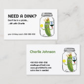 😍 🤩 🥒 Funny Dinking coach Pickleball Visitekaartje (Voorkant / Achterkant)