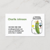 😍 🤩 🥒 Funny Dinking coach Pickleball Visitekaartje (Achterkant)