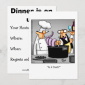 Funny Dinner Invitations "Spectickles" Humor Kaart (Voorkant / Achterkant)