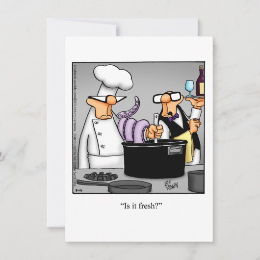 Funny Dinner Invitations "Spectickles" Humor Kaart (Voorkant)