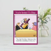 Funny Dinner Party-uitnodigingen Kaart (Staand voorkant)