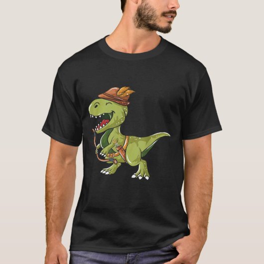 Funny Dino Archer Archery T-shirt (Voorkant)