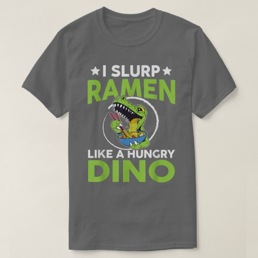 Funny Dino Ramen - Ramen 338 T-shirt (Design voorkant)