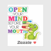 funny dinocus - open your mind- sticker (Vel)