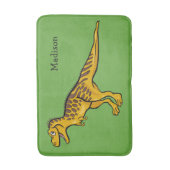 Funny Dinosaur, aangepaste naam en kleurbadmatten Badmat (Voorkant Verticaal)