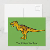 Funny Dinosaur aangepaste tekst en kleurenbriefkaa Briefkaart (Voorkant / Achterkant)