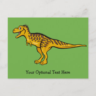 Funny Dinosaur aangepaste tekst en kleurenbriefkaa Briefkaart