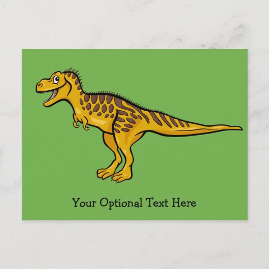 Funny Dinosaur aangepaste tekst en kleurenbriefkaa Briefkaart (Voorkant)