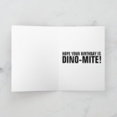 FUNNY DINOSAUR BIRTHDAY CARDS KAART (Binnen)