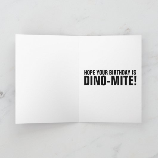 FUNNY DINOSAUR BIRTHDAY CARDS KAART (Binnen)
