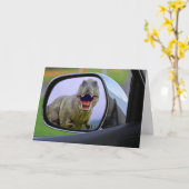 FUNNY DINOSAUR BIRTHDAY KAART (Gele Bloem)